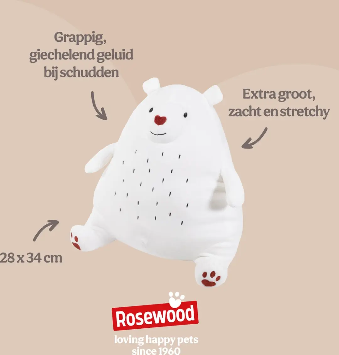 Rosewood Cupid & Comet Ilan IJsbeer Hondenspeelgoed - afbeelding 5 van 6