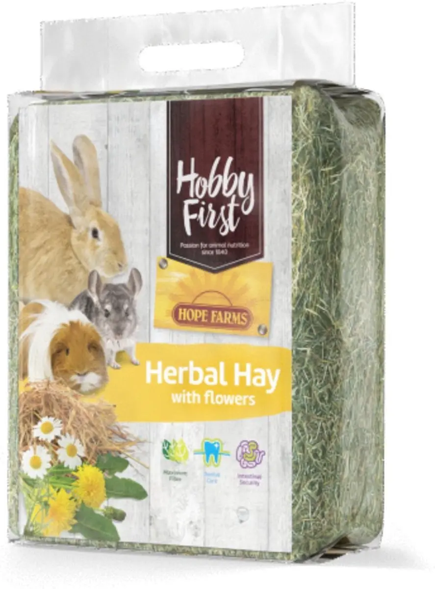 HobbyFirst Hope Farms Herbal Hay Bloemen - Ruwvoer 1kg - afbeelding 2 van 2