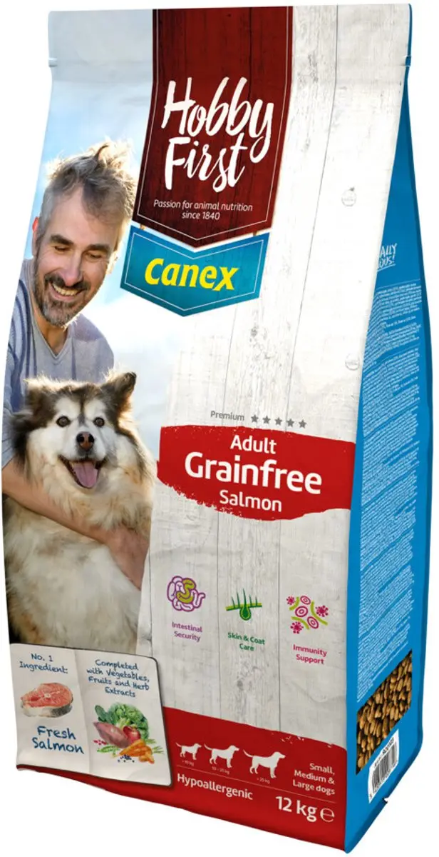 HobbyFirst Canex Adult Graanvrij Zalm Hondenvoer - 12kg - afbeelding 2 van 2