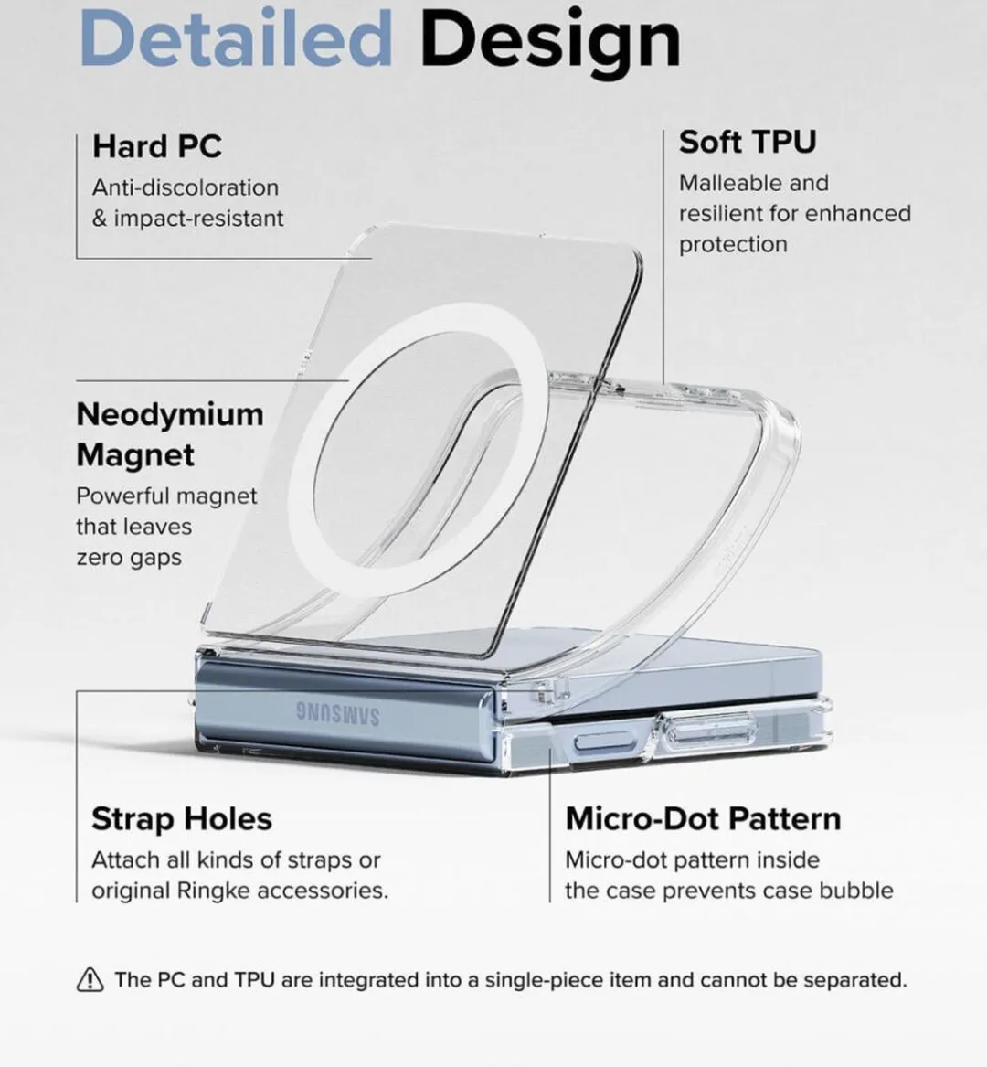 Ringke Fusion Magnetic Hoesje Samsung Galaxy Z Flip 6 - Transparant