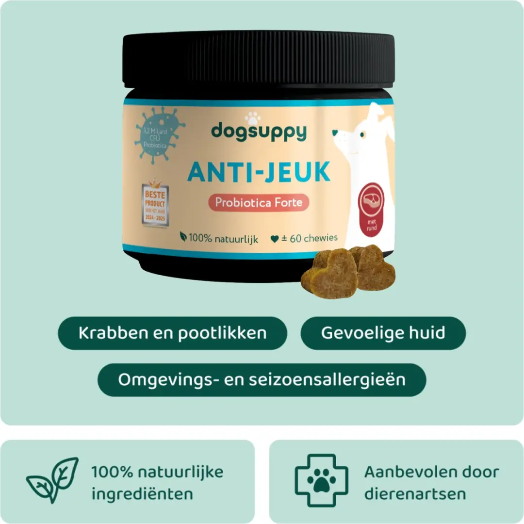 DogSuppy Anti Jeuk Probiotica met Rund - 60 stuks - afbeelding 2 van 6