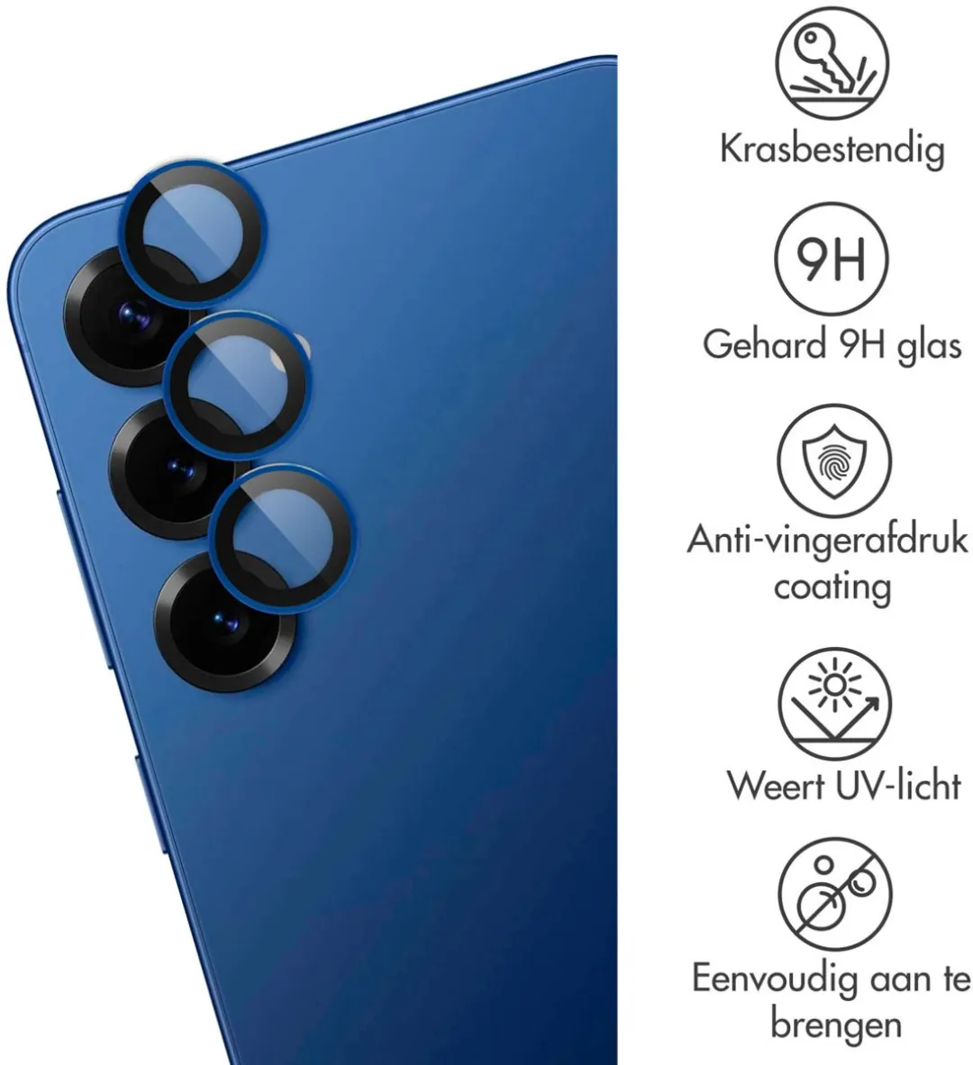 imoshiion Camera Lens Protector - Samsung Galaxy S25 - 2 Stuks - Navy