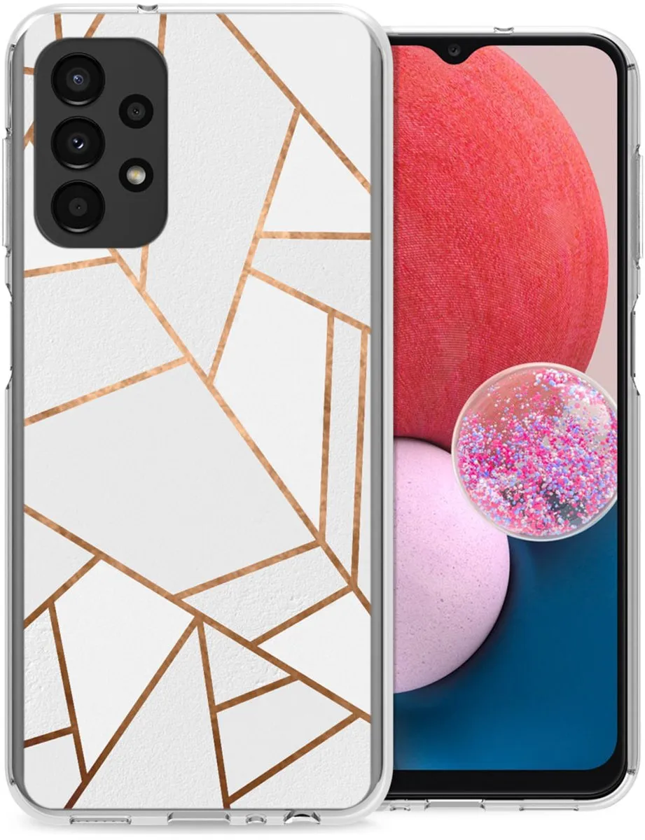 imoshion Hoesje - Geschikt voor Samsung Galaxy A13 (4G) - Design hoesje - White Graphic