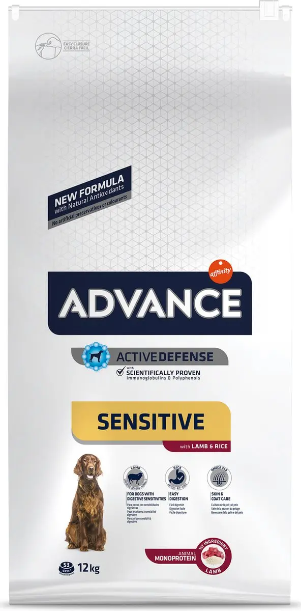 Advance Sensitive Adult Lam & Rijst Hondenvoer - 12 kg - afbeelding 2 van 6