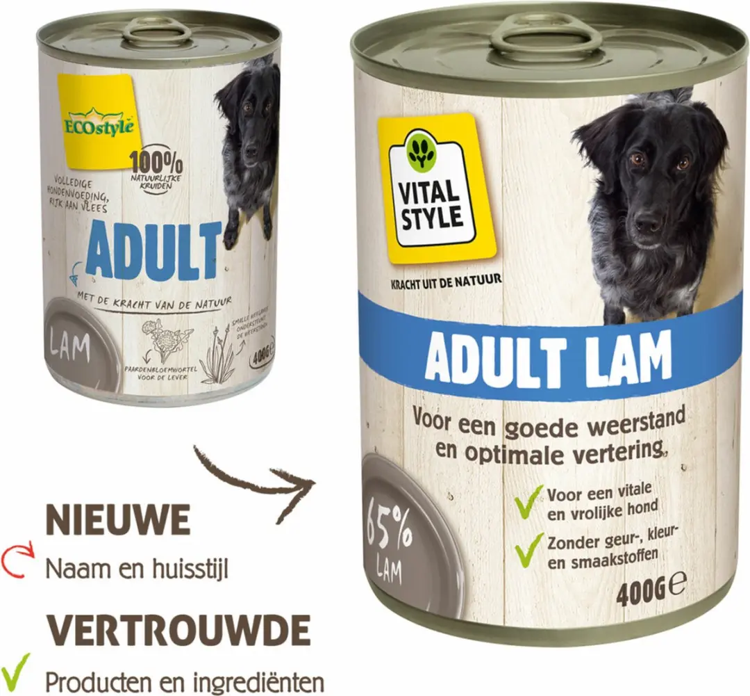 VITALstyle Hondenvoer Bik Lam 400g - 6x - afbeelding 2 van 5