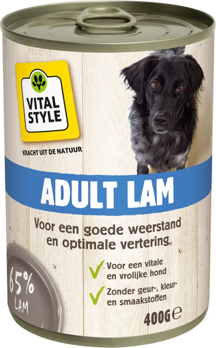 VITALstyle Hondenvoer Bik Lam 400g - 6x - afbeelding 3 van 5