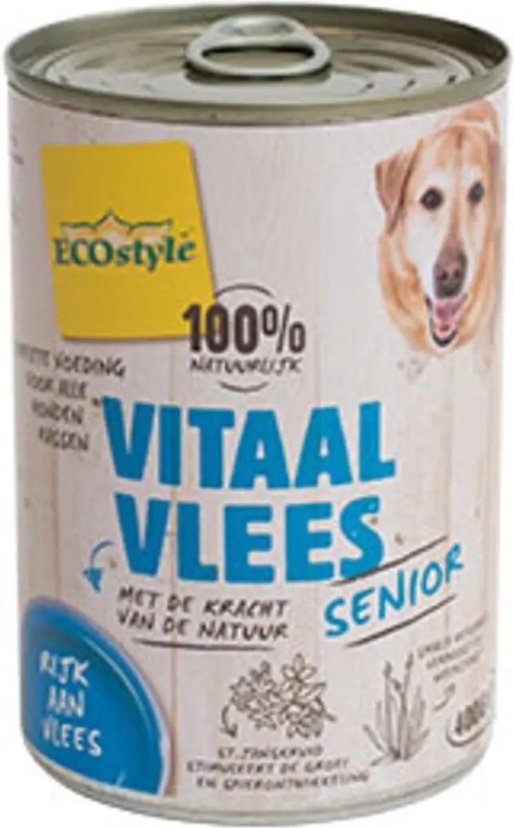 VITALstyle Hondenvoer Blik Senior - 400g - 6x - afbeelding 3 van 6