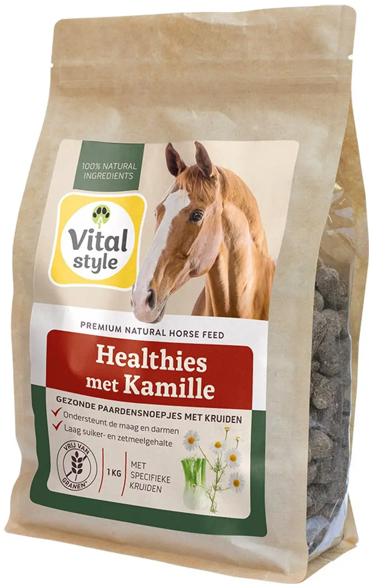 VITALstyle Healthies Kamille Paardensnoepjes - 1 kg - afbeelding 2 van 4
