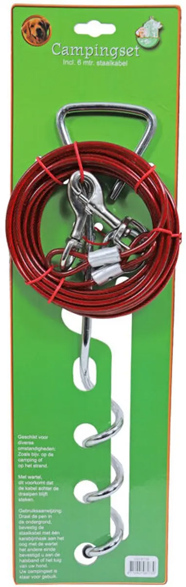 Boon Campingset Draaipen 40cm met 6m Staalkabel - afbeelding 2 van 2