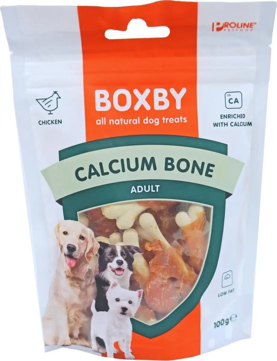 Proline Boxby Calcium Bone Hondensnacks - Kip - 3x100g - afbeelding 3 van 6