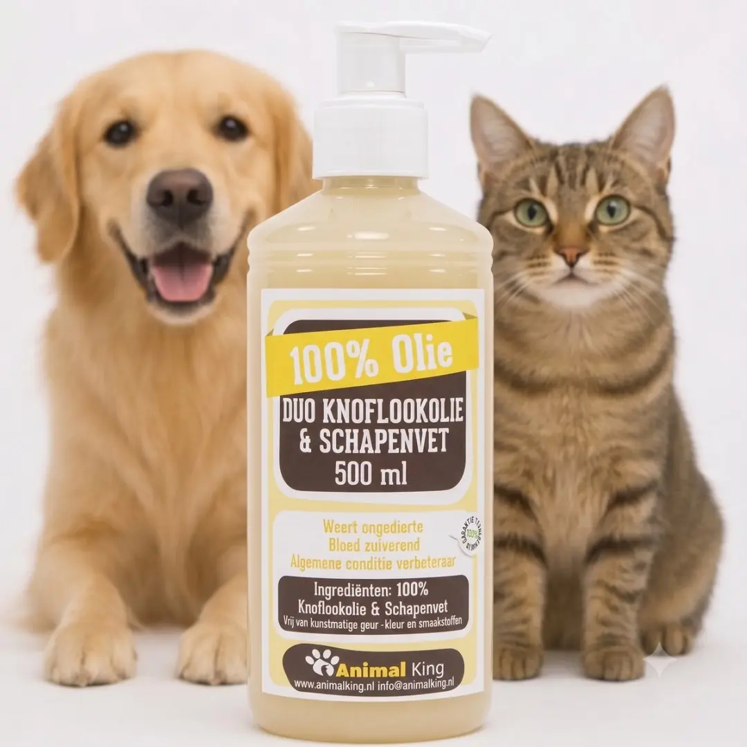 Schapenvet met Knoflook Olie voor Hond en Kat