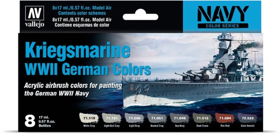 Vallejo Hobbyverf Kriegsmarine WWII German Colors Acrylset