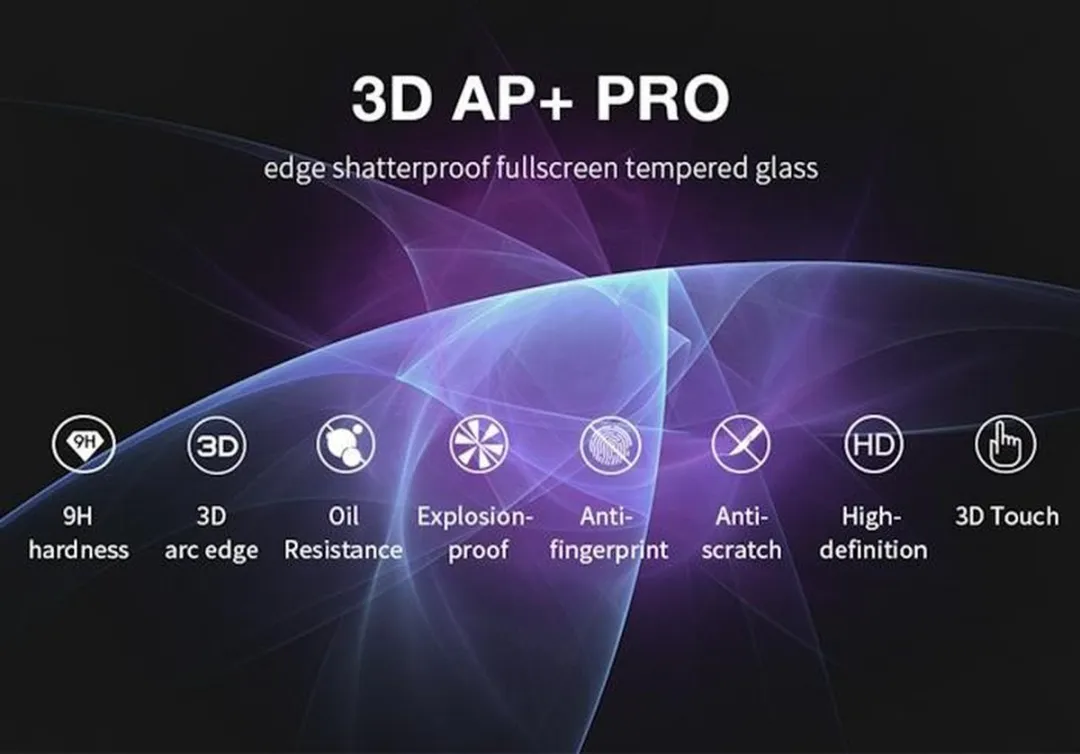 Nillkin 3D AP+ PRO Glasbeschermer iPhone 7/8 - Rood - afbeelding 6 van 6