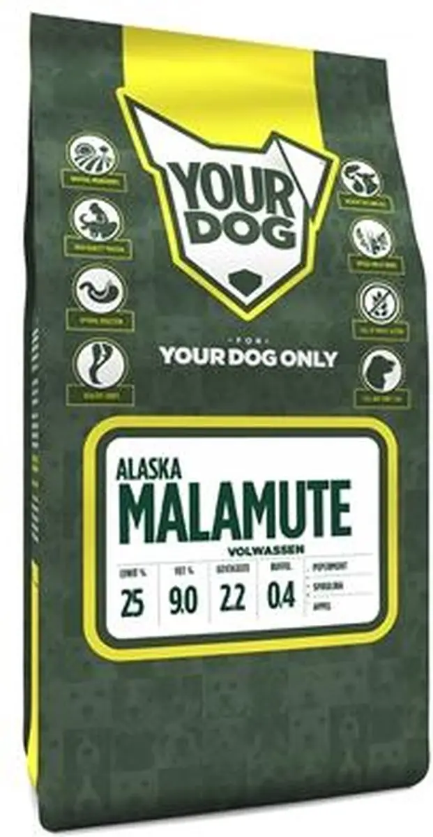 Yourdog Alaska Malamute Hondenbrokken Volwassen - 12 kg - afbeelding 2 van 3