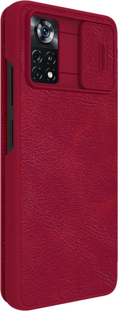 Nillkin Qin Pro Hoesje - Xiaomi Poco X4 Pro 5G - Rood - afbeelding 3 van 3