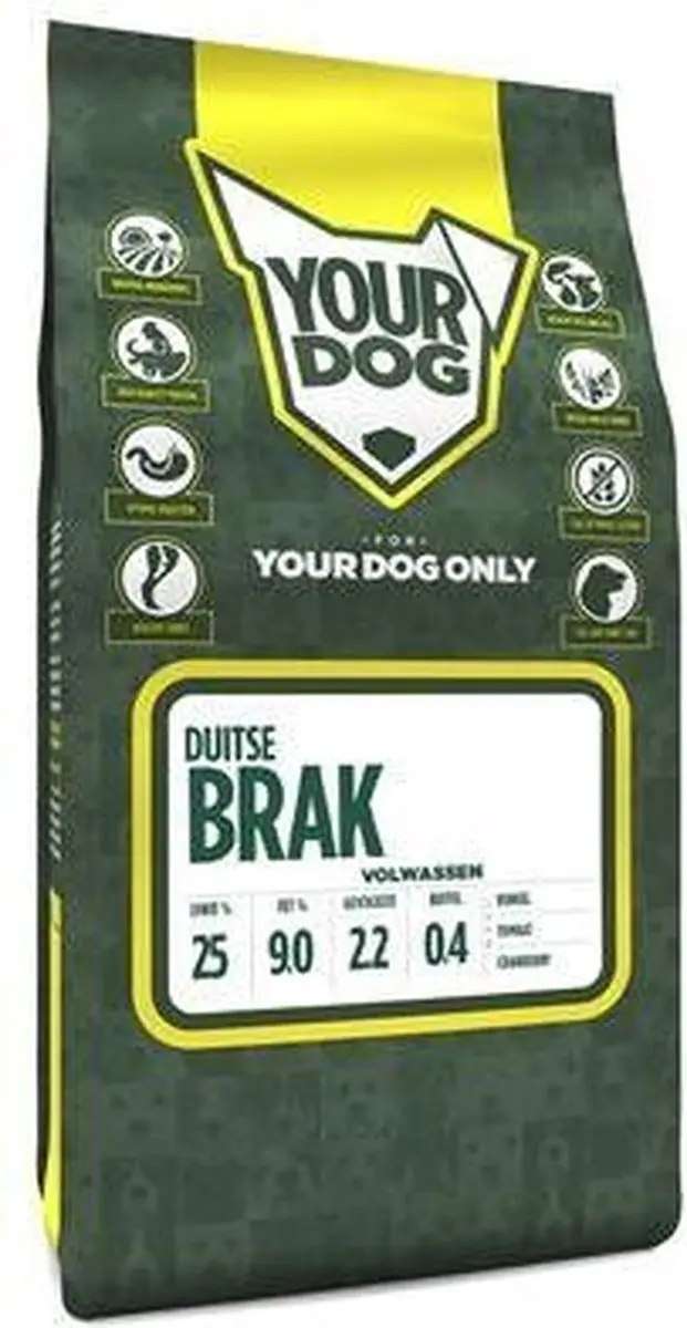 Yourdog Duitse Brak Hondenbrokken Volwassen - 12 kg - afbeelding 3 van 4