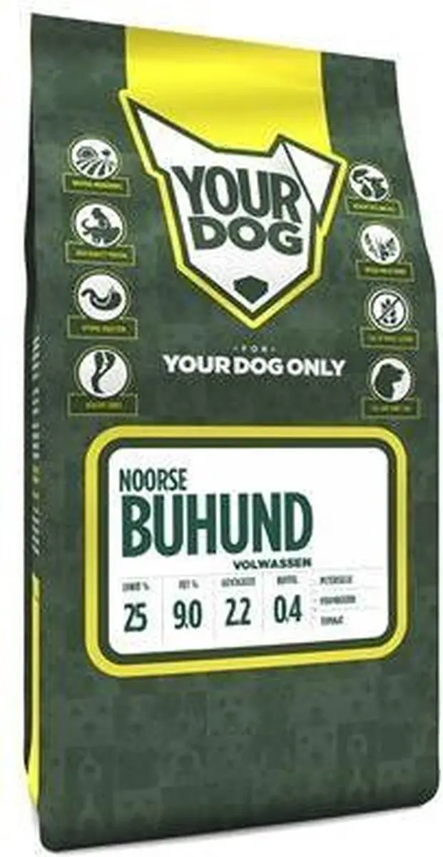 Yourdog Noorse Buhund Volwassen Hondenbrokken - 12 kg - afbeelding 2 van 2