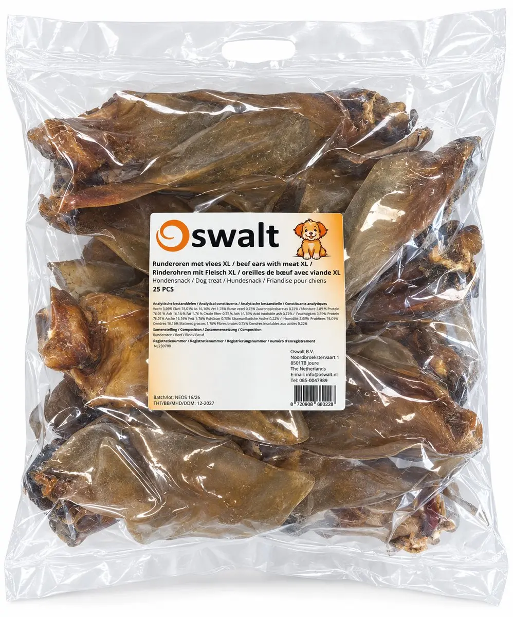 Oswalt Runderoren XL met vlees