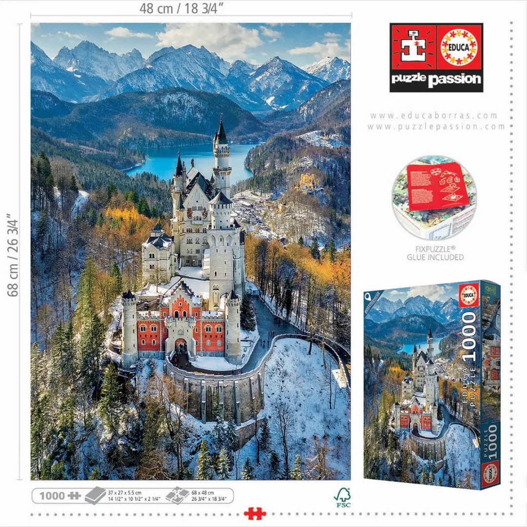 Educa Neuschwanstein Legpuzzel 1000 Stuks - Meerkleurig