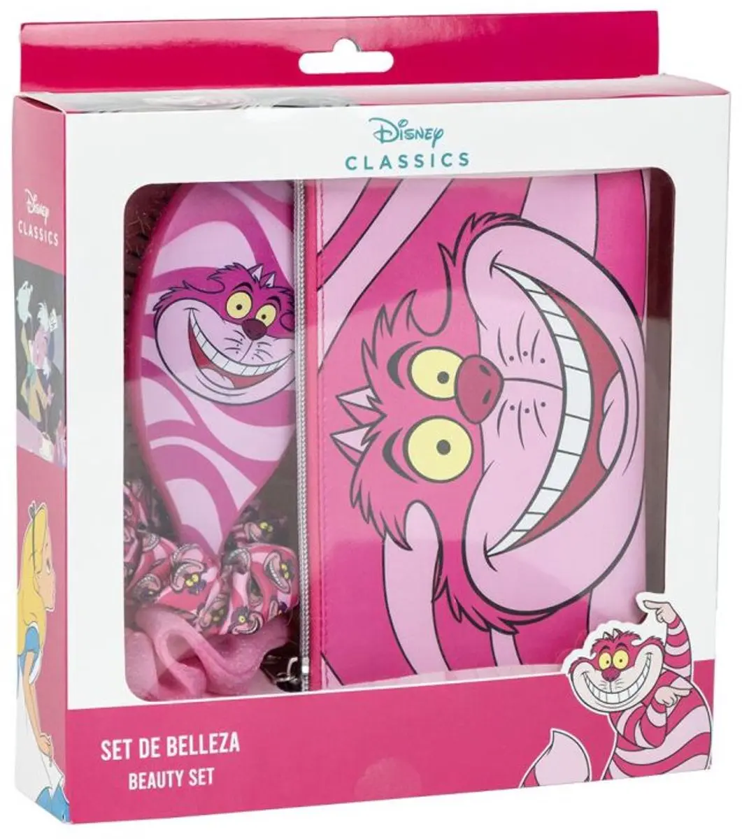 Alice in Wonderland Cheshire Cat Beautycase Meisje Toilettas Meisjes Haarborstel