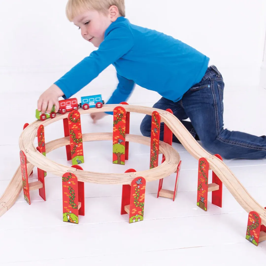 BIGJIGS Houten Viaduct Uitbreiding 27dlg - BJT121 - Multi