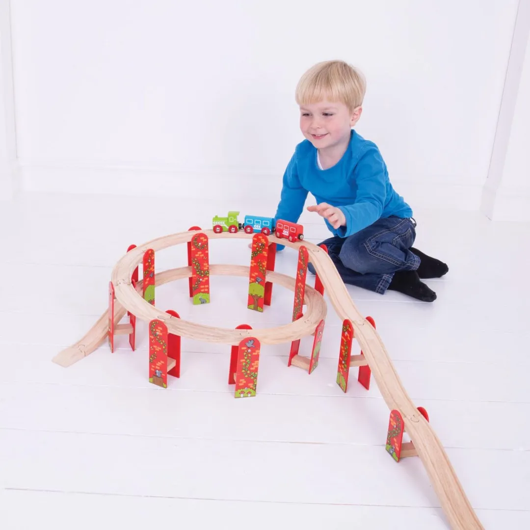 BIGJIGS Houten Viaduct Uitbreiding 27dlg - BJT121 - Multi