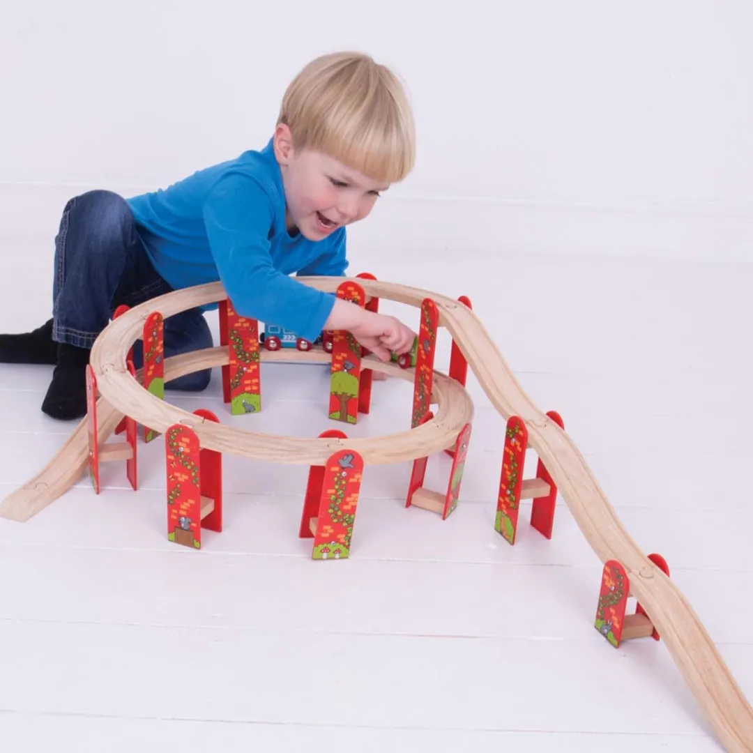 BIGJIGS Houten Viaduct Uitbreiding 27dlg - BJT121 - Multi
