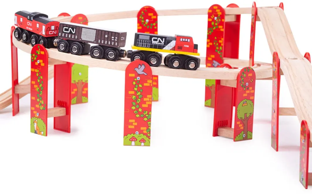 BIGJIGS Houten Viaduct Uitbreiding 27dlg - BJT121 - Multi