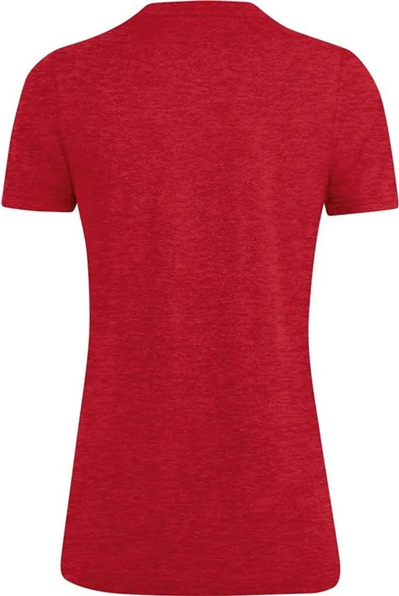 JAKO Premium Basics Dames T-Shirt - Rood Gemeleerd - 40 - afbeelding 3 van 5
