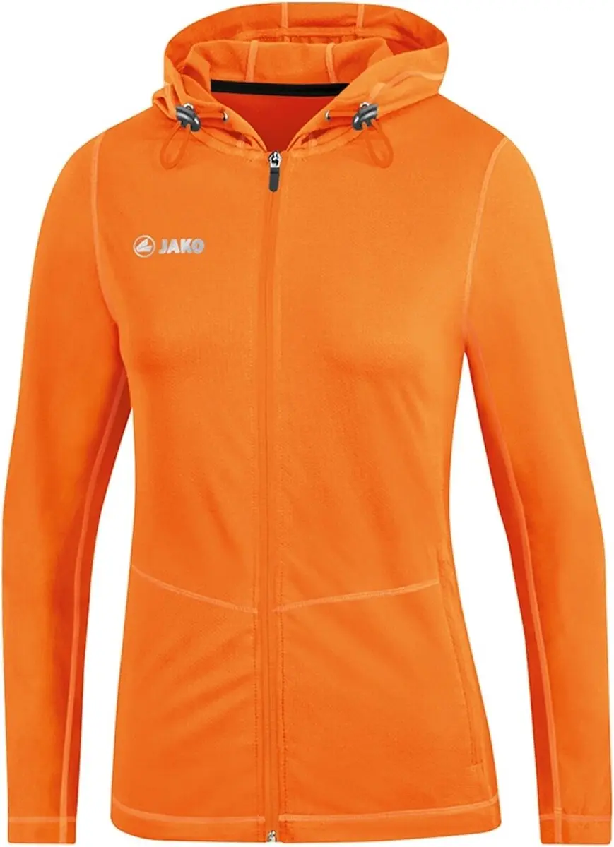 JAKO Run 2.0 Jas Met Kap Dames - Fluo Oranje - 34