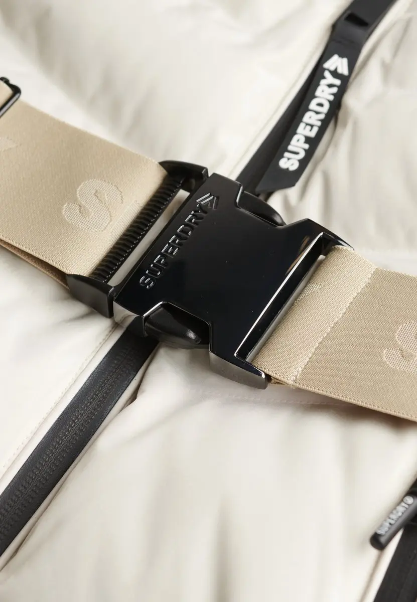 Superdry Luxe Belted Ski Gewatteerde Jas - Crème - M - afbeelding 2 van 6