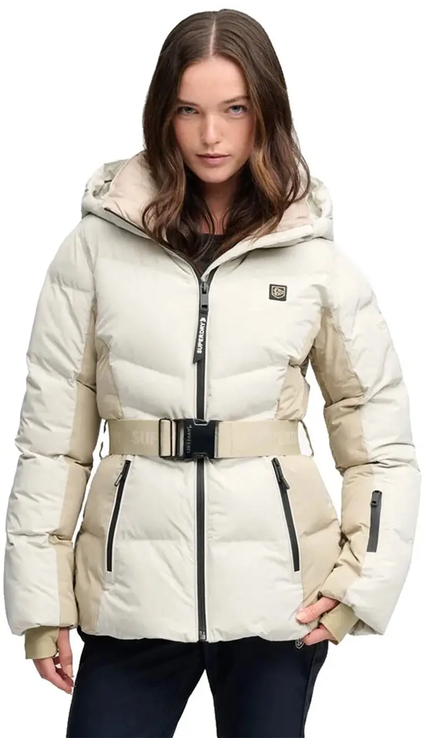Superdry Luxe Belted Ski Gewatteerde Jas