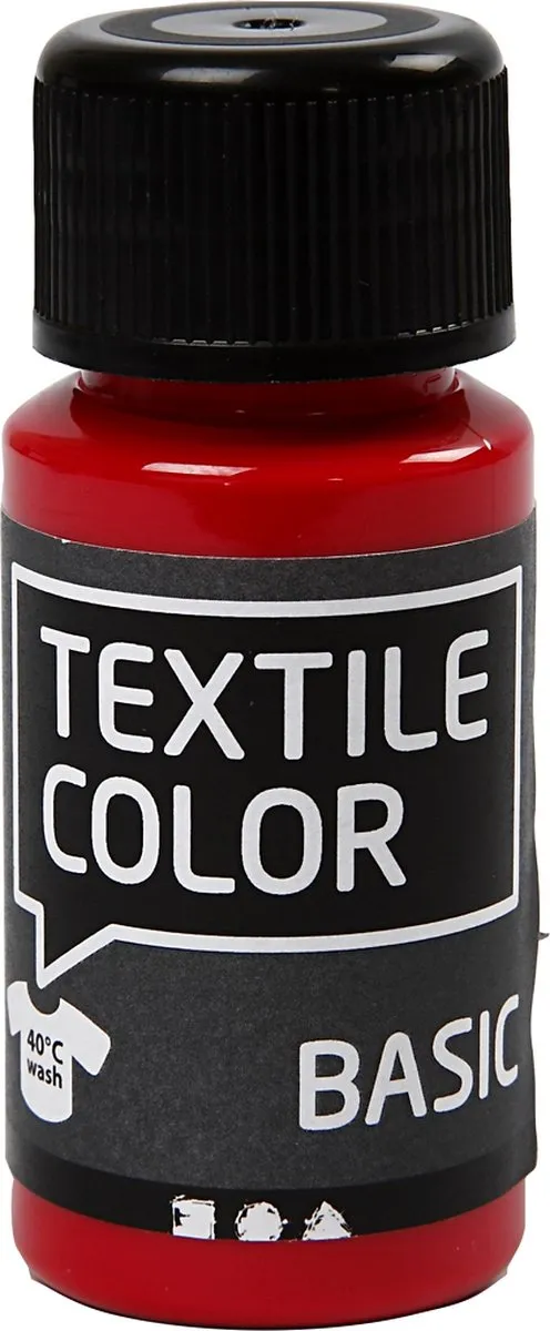 Creativ Company Creotime Textile Color Basic Primair Rood 50ml