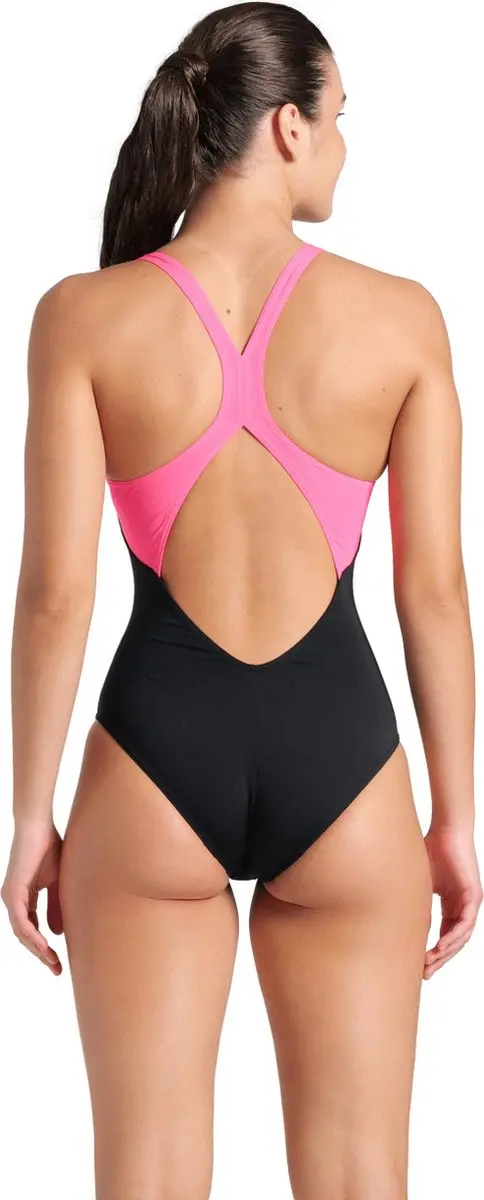 Arena Dreamhline V Back Badpak Dames - Zwart/Roze - afbeelding 4 van 6
