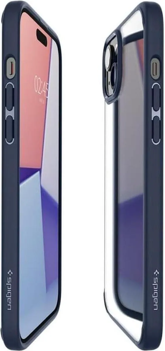 Spigen Crystal Hybrid ACS06460 Hoesje - iPhone 15 Plus - Transparant Blauw - afbeelding 6 van 6