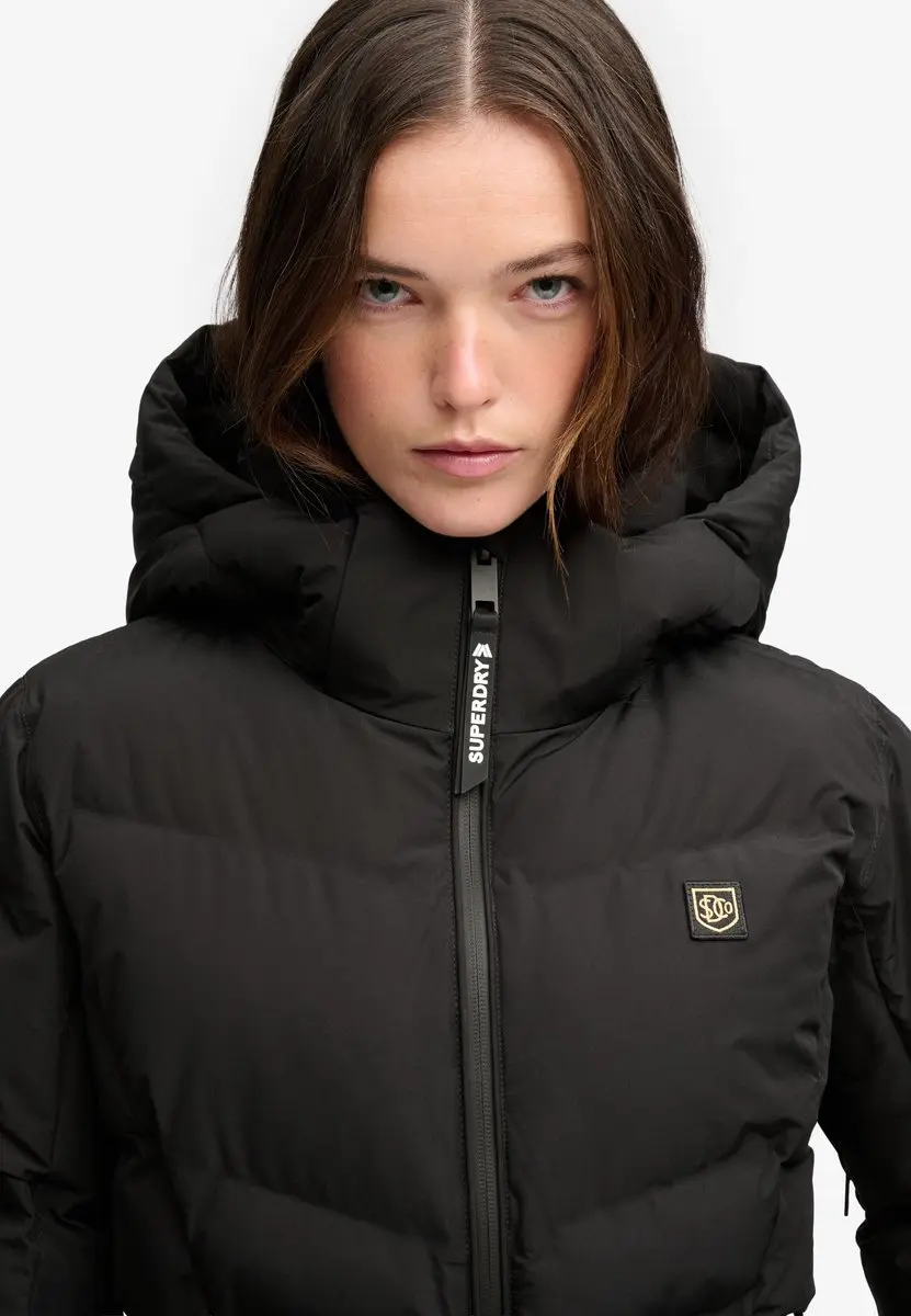 Superdry Luxe Belted Ski Gewatteerde Jas - Zwart - afbeelding 6 van 6