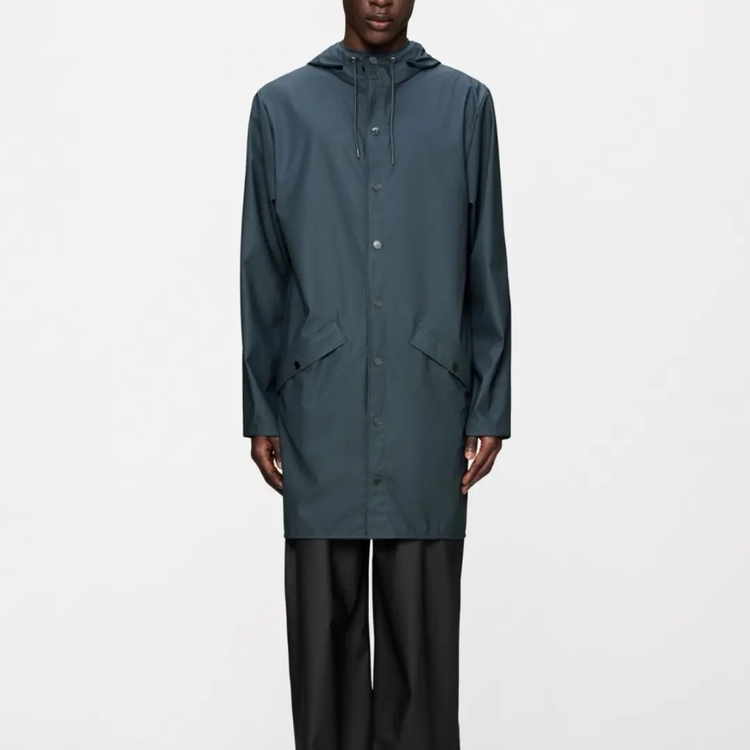 Rains Long Jacket W3 Jas met Capuchon