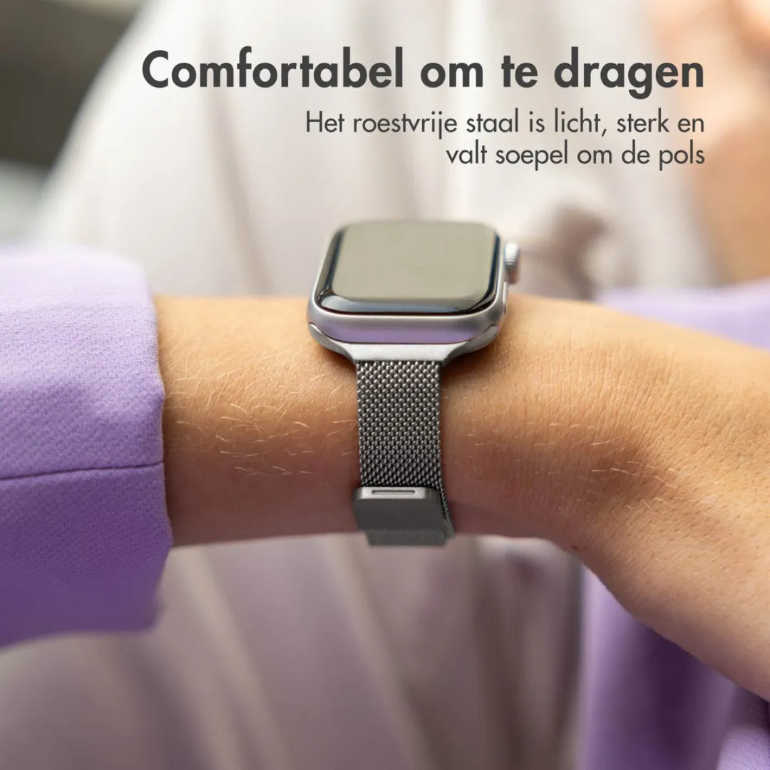 Imoshion Milanees Bandje Apple Watch 42mm - Zilver