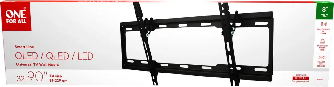 One For All WM2625 TV-beugel kantelbaar - 32-90 inch - Zwart - afbeelding 3 van 4