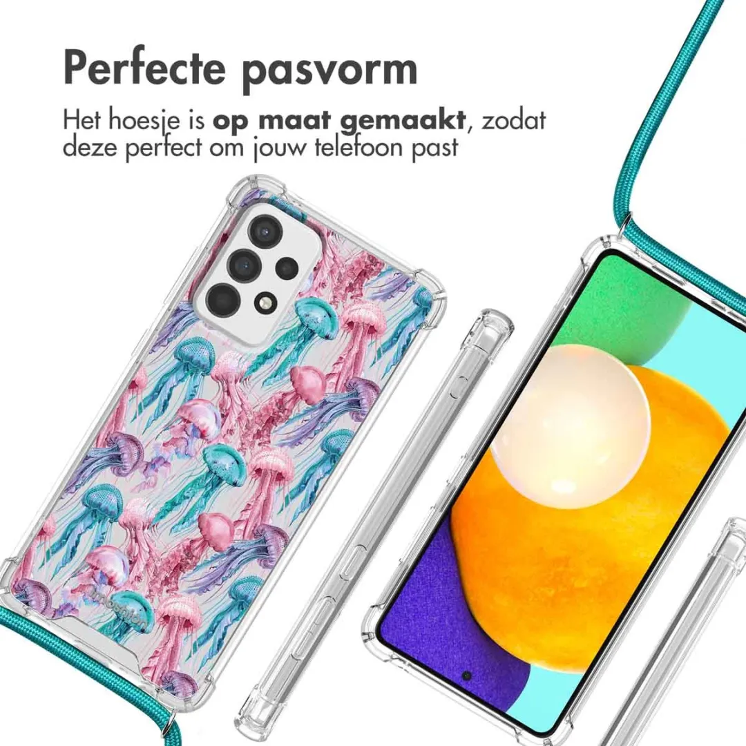 Imoshion Galaxy A52 Hoesje - Jellyfish Watercolor - afbeelding 2 van 6