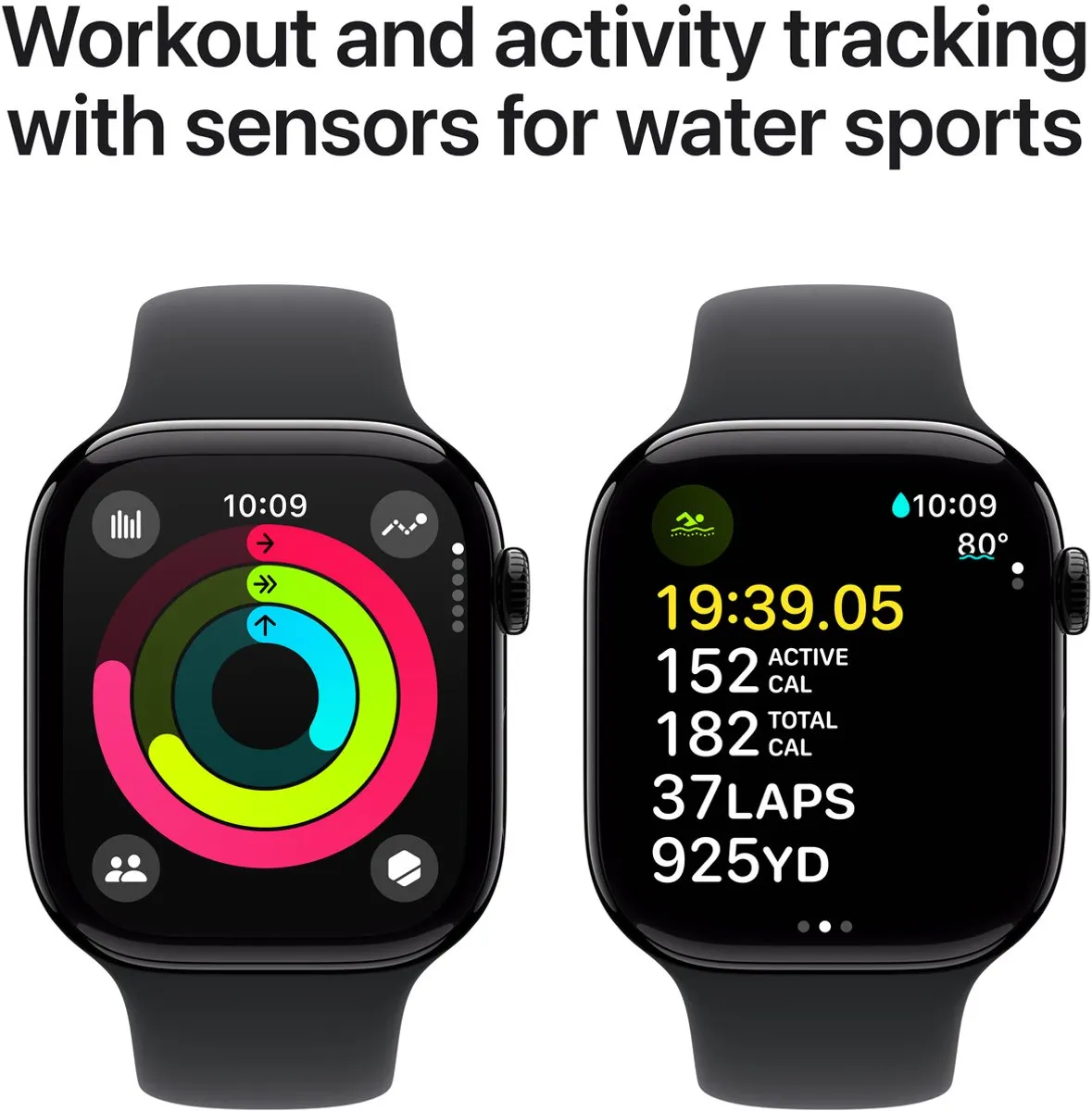 Apple Watch Series 10 46mm Zwart Aluminium - 315mAh - afbeelding 6 van 6