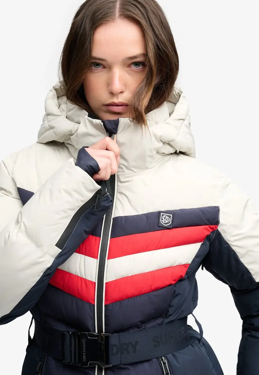 Superdry Luxe Chevron Ski Gewatteerde Jas - Darkest Navy - L - afbeelding 2 van 6