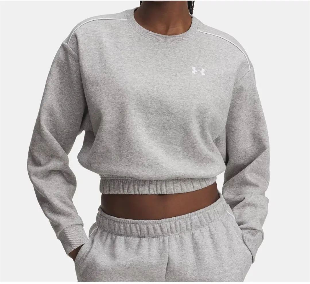 Under Armour Damen Sweatshirt Rival Fleece Piped Crew 6007035 Gray 011-XXL