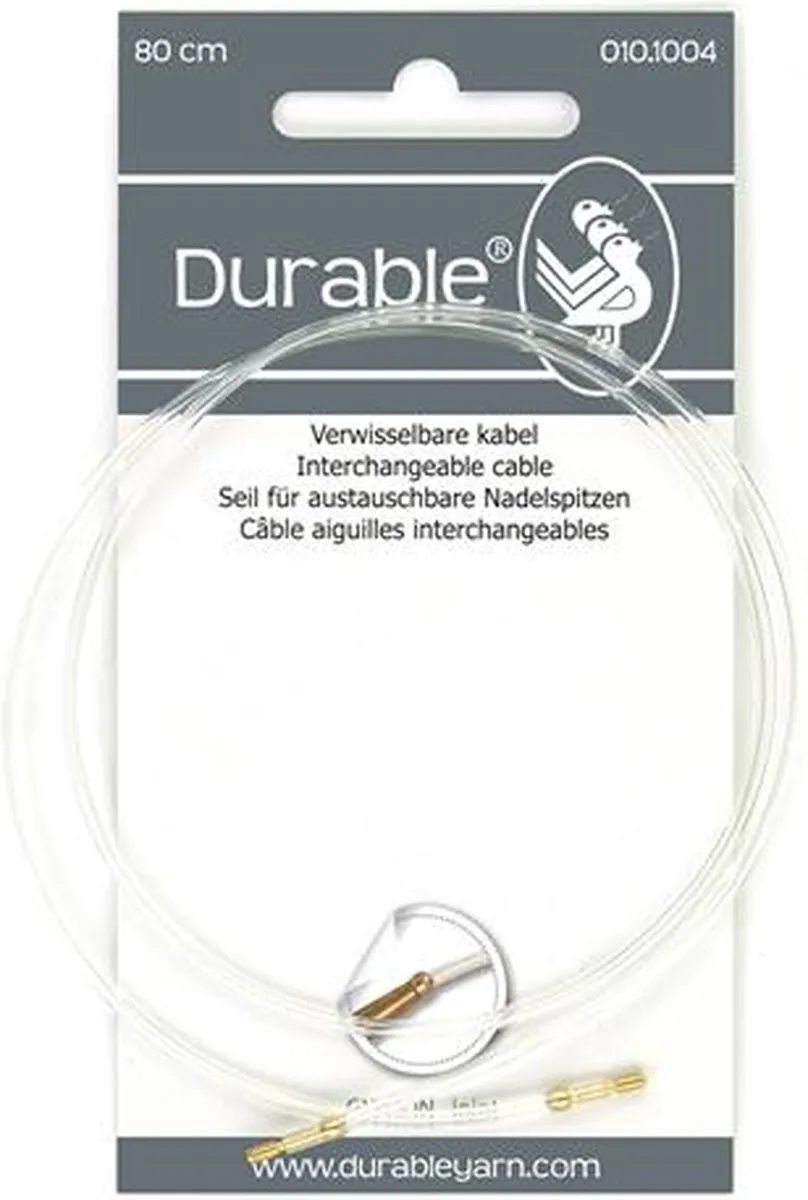 Durable Kabel 80cm voor Verwisselbare Brei-/Haaknaalden