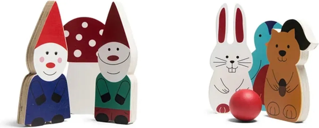 BS Toys Kabouter Bowling Kegelspel 7-delig - Hout - Multi