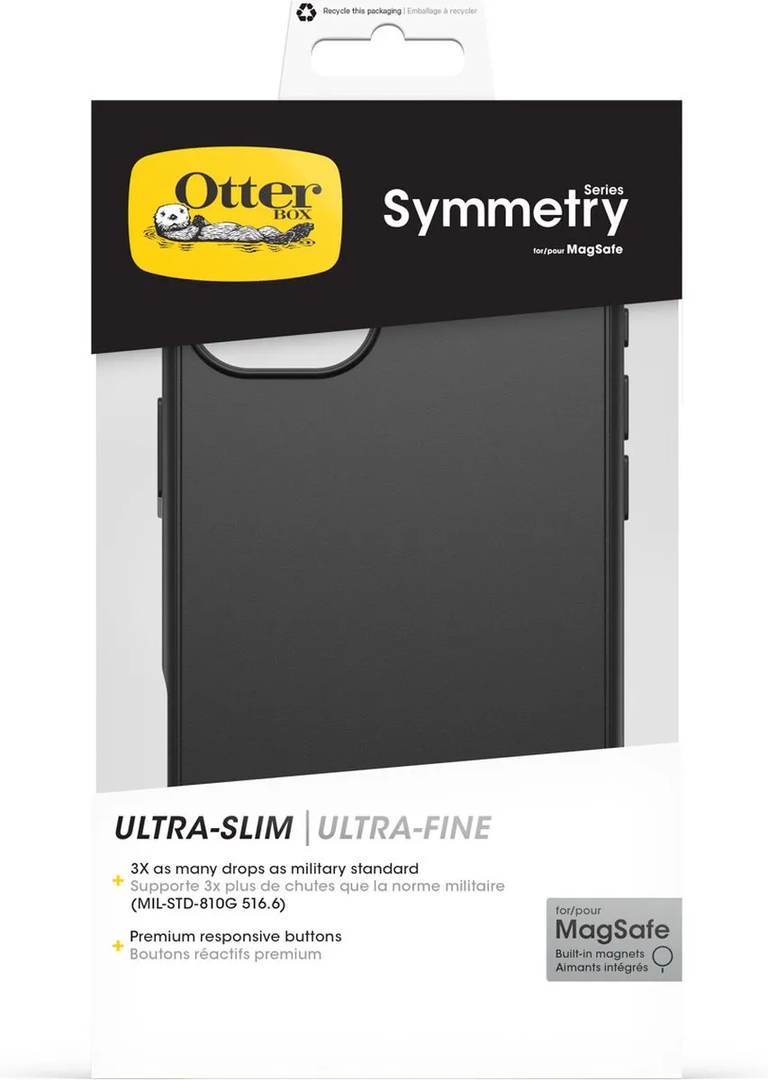 OtterBox Symmetry MagSafe iPhone 16 Plus Hoesje - Zwart