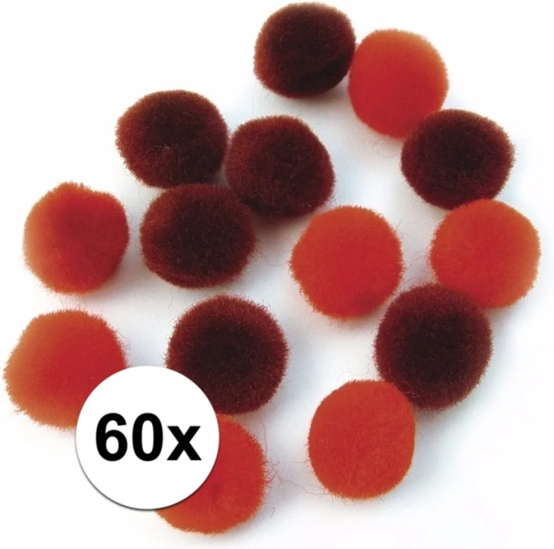 Rayher Knutsel Pompons Rood 60 Stuks
