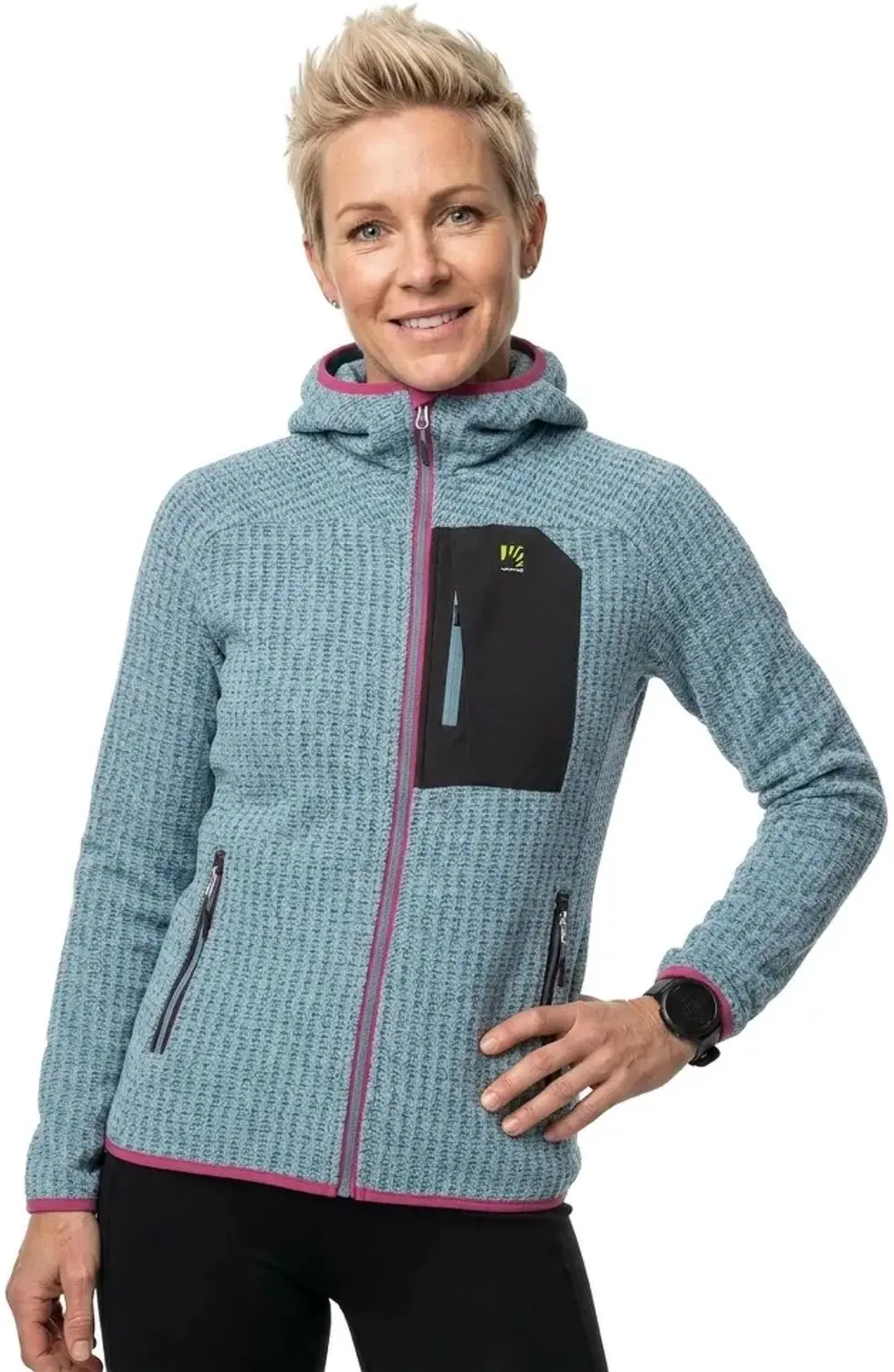 Karpos Rocchetta Evo Fleece Met Volledige Rits Blauw L Vrouw