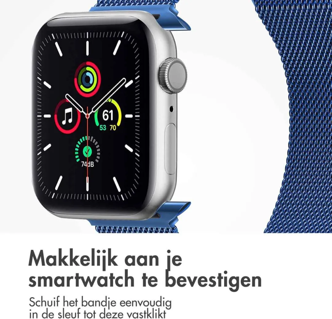 Imoshion Milanees Magnetisch Bandje Apple Watch 44-49mm - Blauw