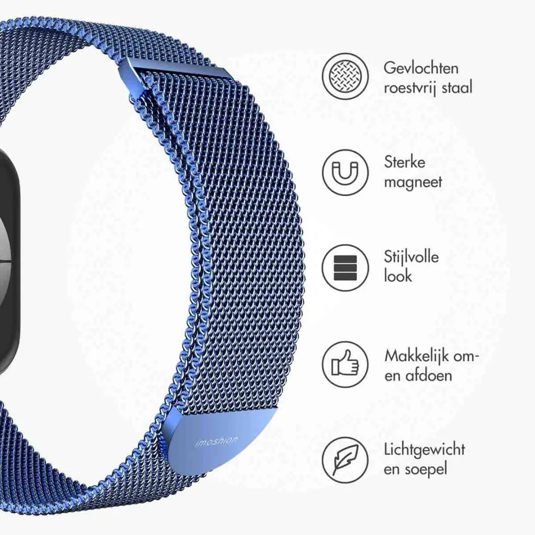 Imoshion Milanees Magnetisch Bandje Apple Watch 44-49mm - Blauw
